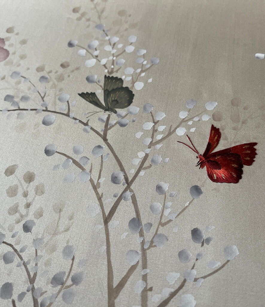 Wall covering with butterflies from Fromental’s “Playful” collection.